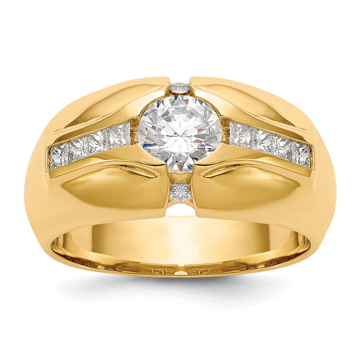 14K Men's Semi Mount Band Mounting-RM3502B-045-Y
