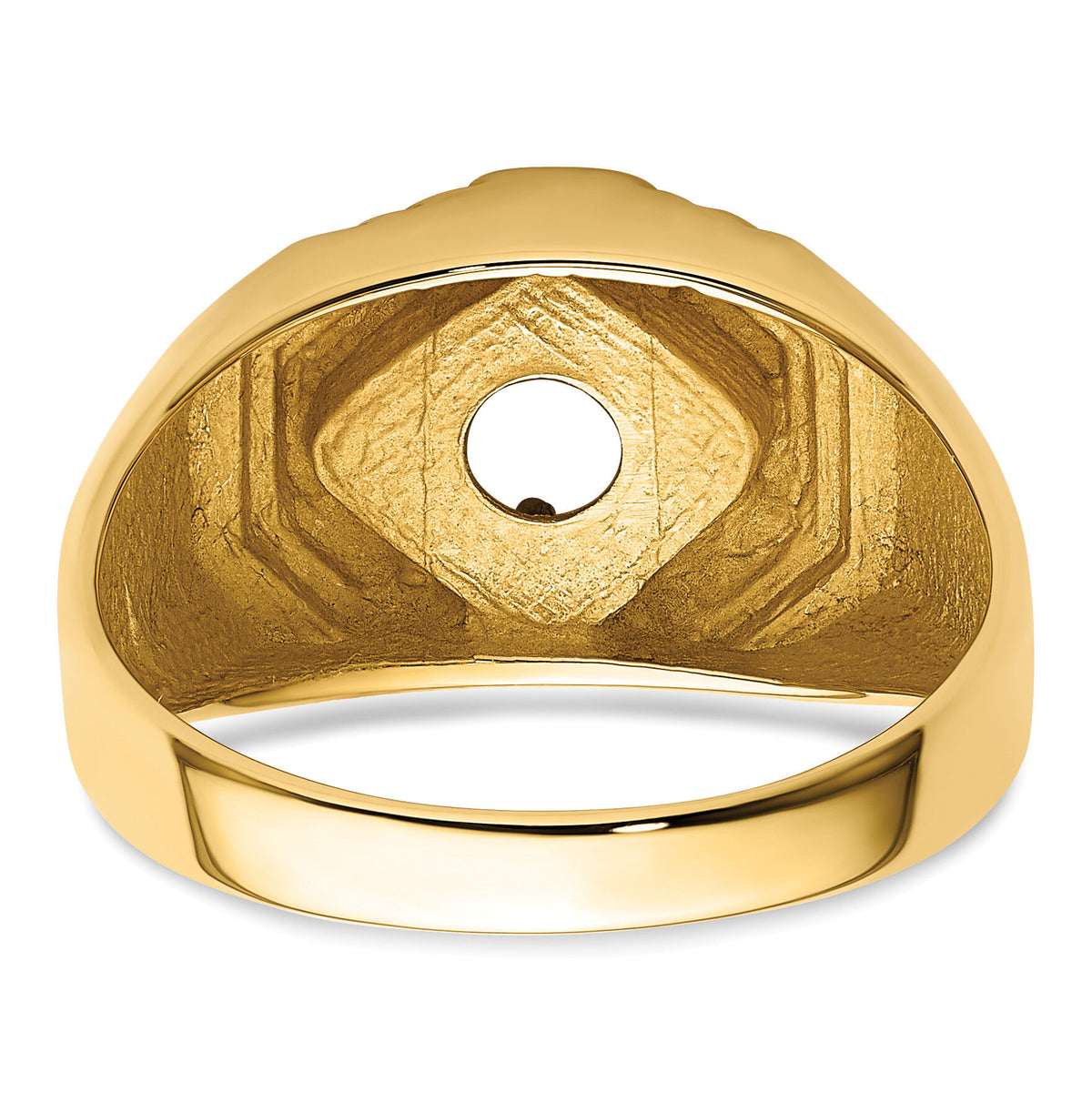 14k 1-Stone Fancy Polished Men's Diamond Ring Mounting-RM3503B