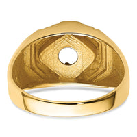 14k 1-Stone Fancy Polished Men's Diamond Ring Mounting-RM3503B
