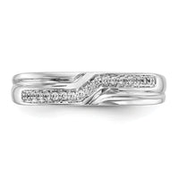 14K White Gold Diamond Men's Band-RM3510B