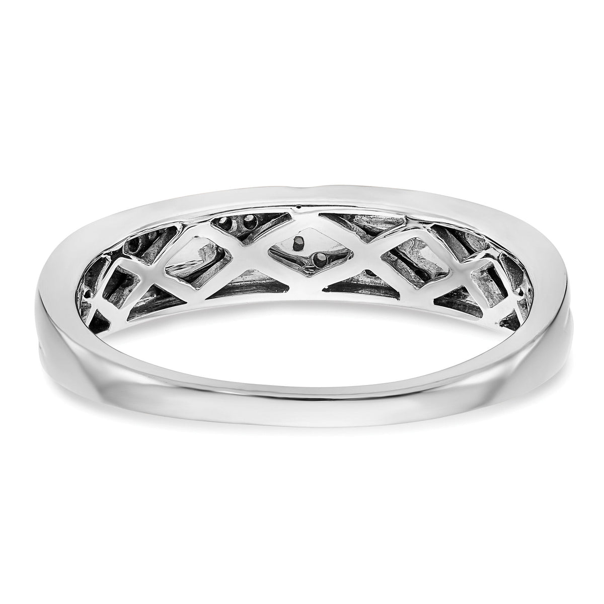 14K White Gold Diamond Men's Band-RM3510B
