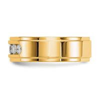 14ky Polished Step Edge Men's Diamond Ring Mtg (Closed)-RM3532B