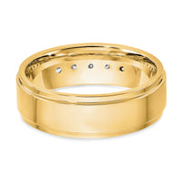 14ky Polished Step Edge Men's Diamond Ring Mtg (Closed)-RM3532B
