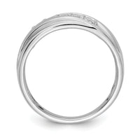 14k White Gold Polished and Satin Diamond Ring-RM3624B