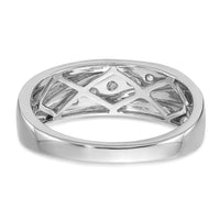 14k White Gold Polished and Satin Diamond Ring-RM3624B