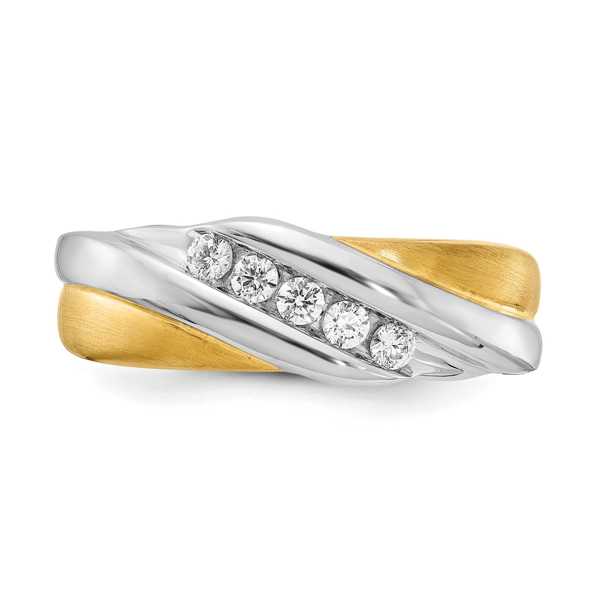 14k Two-tone Diamond Men's Ring-RM3674B