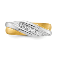 14k Two-tone Diamond Men's Ring-RM3674B