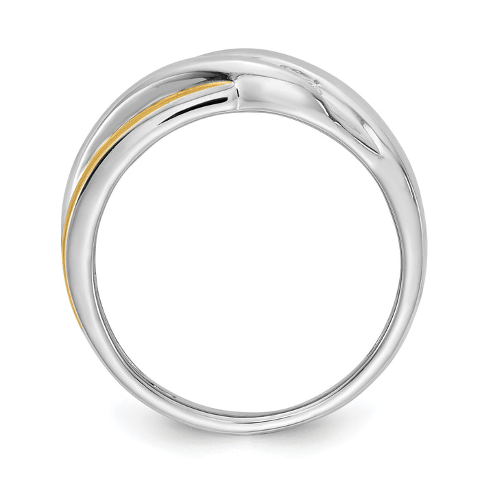 14k Two-tone Diamond Men's Ring-RM3675B