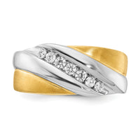 14k Two-tone Diamond Men's Ring-RM3675B