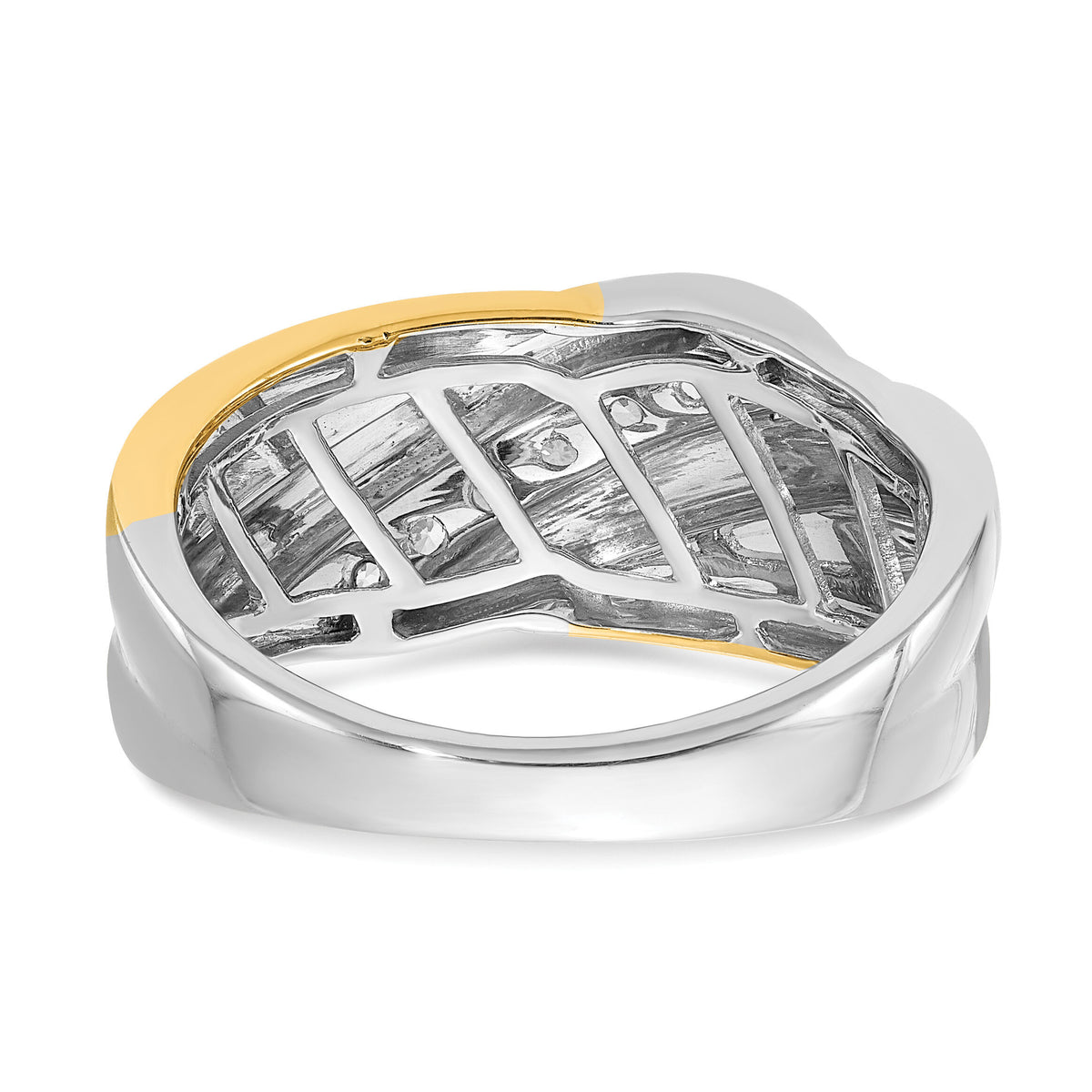 14k Two-tone Diamond Men's Ring-RM3675B