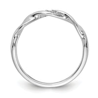 14k White Gold Diamond Fancy Twist Ring-RM3706