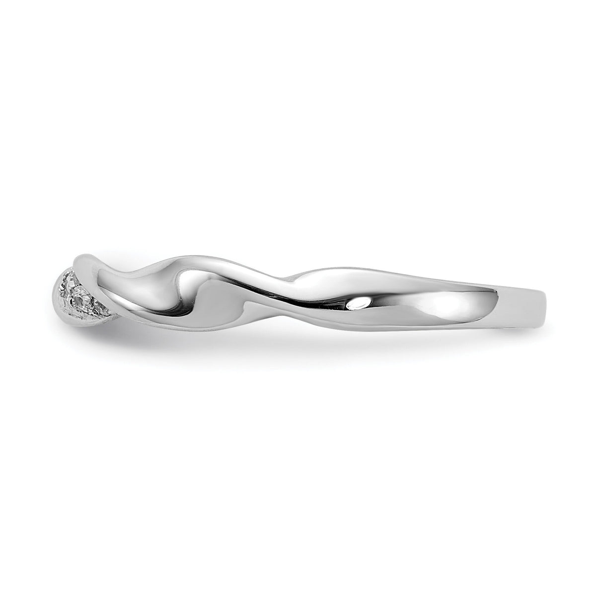 14k White Gold Diamond Fancy Twist Ring-RM3706