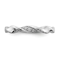 14k White Gold Diamond Fancy Twist Ring-RM3706