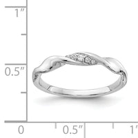 14k White Gold Diamond Fancy Twist Ring-RM3706