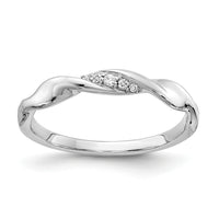 14k White Gold Diamond Fancy Twist Ring-RM3706