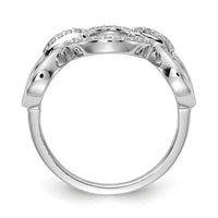 14k White Gold Diamond Fancy Circles Ring-RM3719