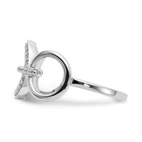 14k White Gold Diamond Fancy Circles Ring-RM3719