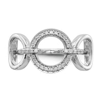 14k White Gold Diamond Fancy Circles Ring-RM3719