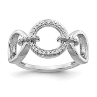 14k White Gold Diamond Fancy Circles Ring-RM3719
