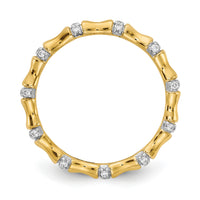 14k Diamond Fancy Bamboo Ring-RM3722