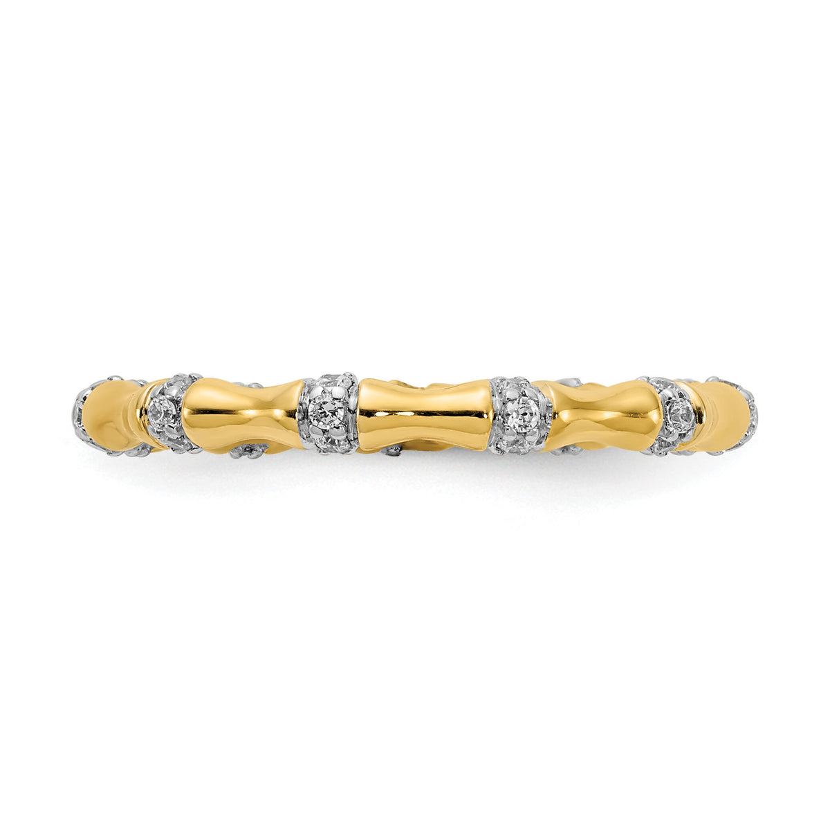 14k Diamond Fancy Bamboo Ring-RM3722