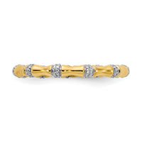 14k Diamond Fancy Bamboo Ring-RM3722