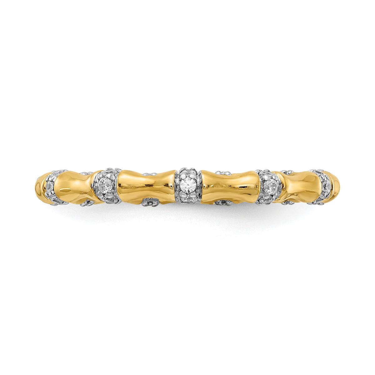 14k Diamond Fancy Bamboo Ring-RM3722