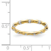 14k Diamond Fancy Bamboo Ring-RM3722