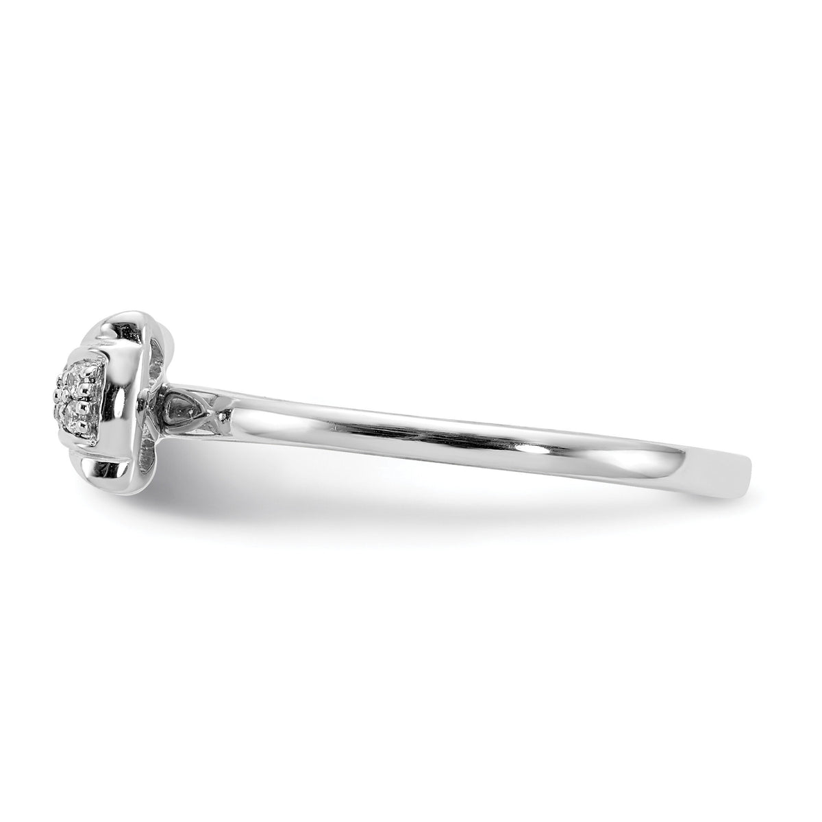 14k White Gold Diamond Bow Ring-RM3767