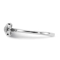 14k White Gold Diamond Bow Ring-RM3767
