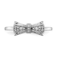 14k White Gold Diamond Bow Ring-RM3767