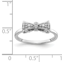 14k White Gold Diamond Bow Ring-RM3767