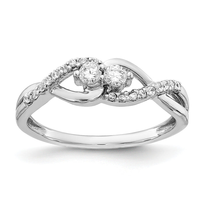 14k White Gold Diamond Fancy Ring-RM3840