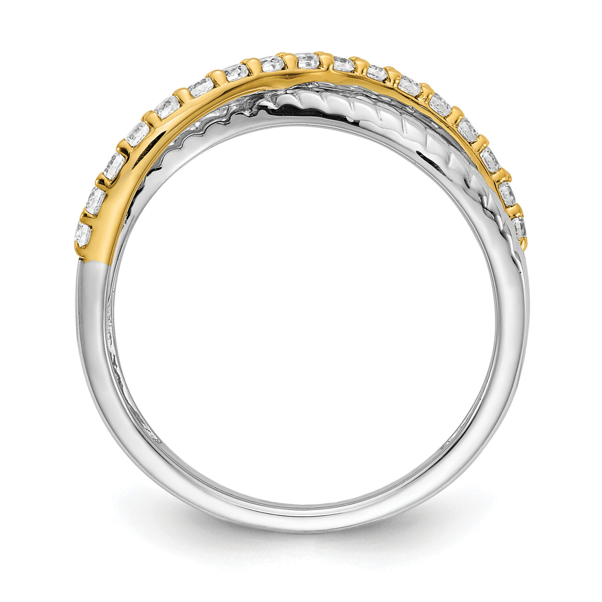14k Two-tone Diamond Fancy Ring-RM3857