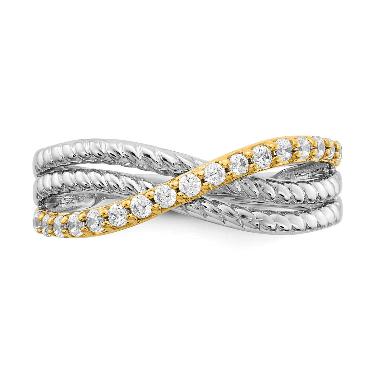 14k Two-tone Diamond Fancy Ring-RM3857