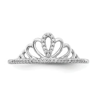 14k White Gold Diamond Tiara Ring-RM3892