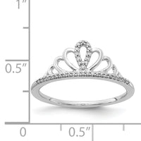 14k White Gold Diamond Tiara Ring-RM3892