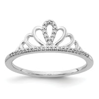 14k White Gold Diamond Tiara Ring-RM3892
