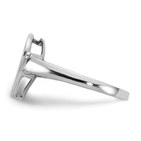 14k White Gold Diamond Fancy Heart Ring-RM4014