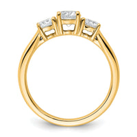 14k 1 ct Lab Grown Diamond VS+ F+ 3 Stone Complete Engagement Ring-RM4229