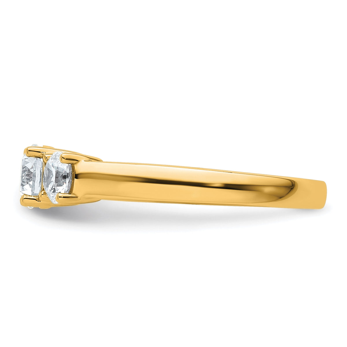 14k 1 ct Lab Grown Diamond VS+ F+ 3 Stone Complete Engagement Ring-RM4229