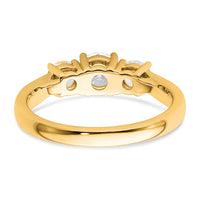 14k 1 ct Lab Grown Diamond VS+ F+ 3 Stone Complete Engagement Ring-RM4229