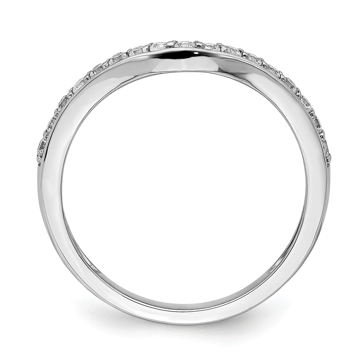 14k White Gold Diamond Ring Guard-RM4301
