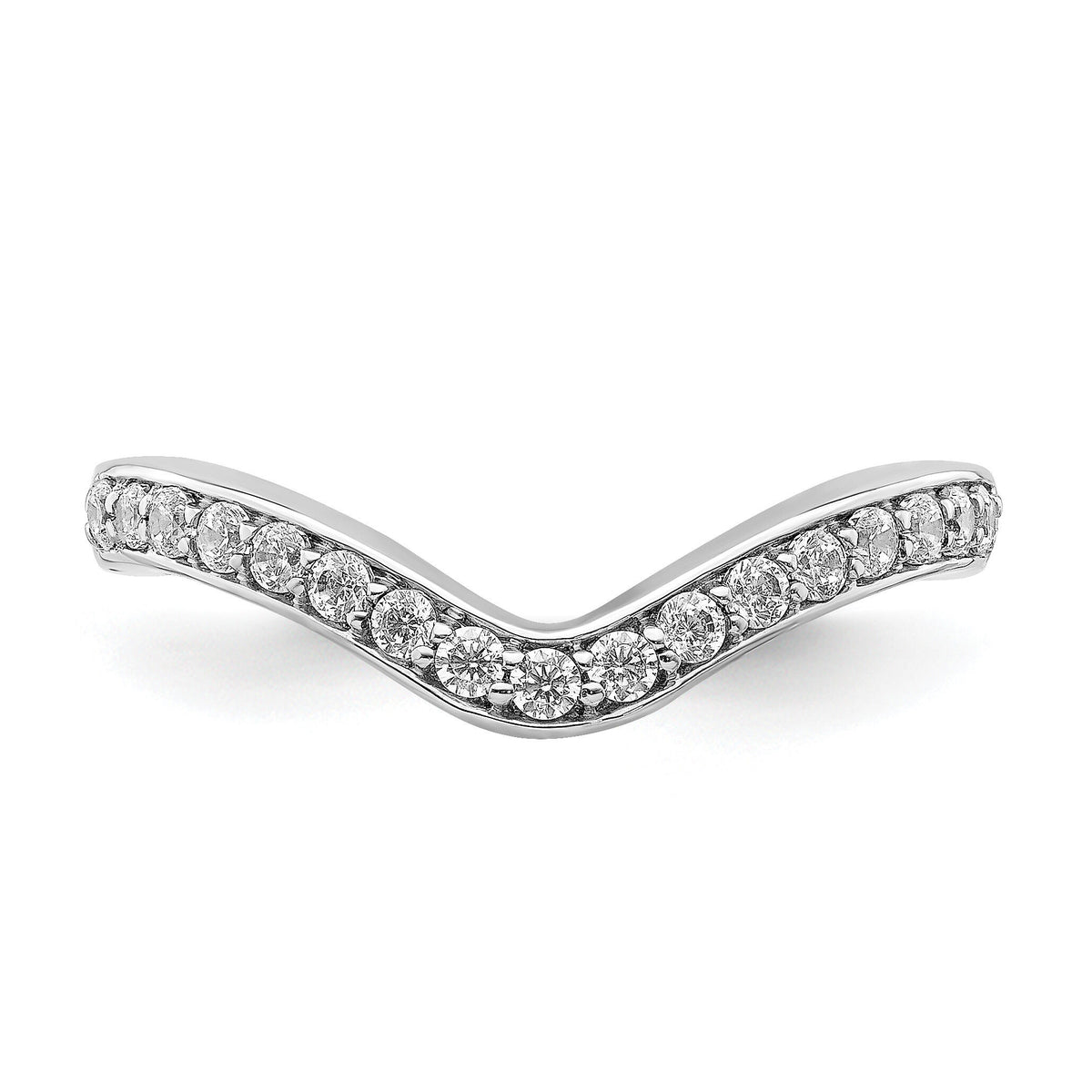 14k White Gold Diamond Ring Guard-RM4301
