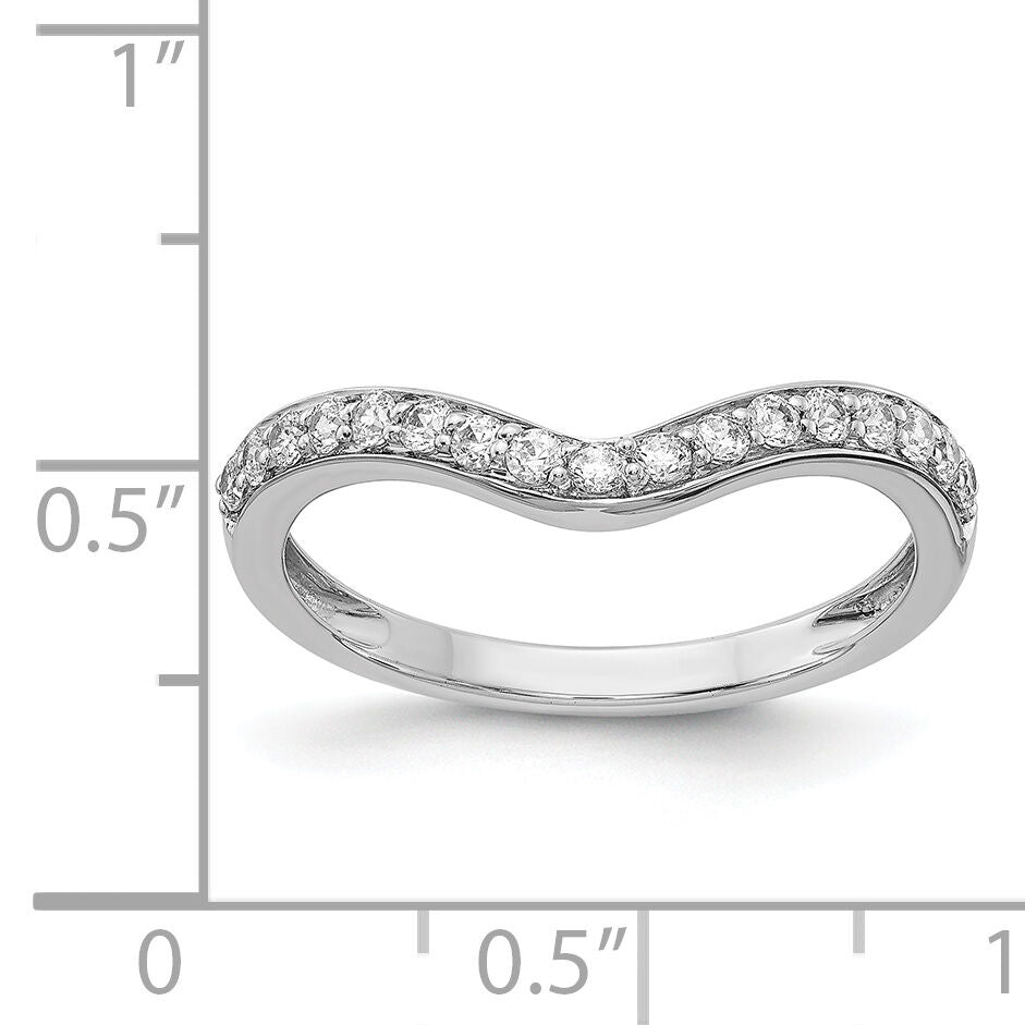 14k White Gold Diamond Ring Guard-RM4301