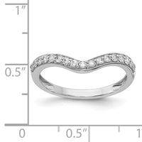 14k White Gold Diamond Ring Guard-RM4301