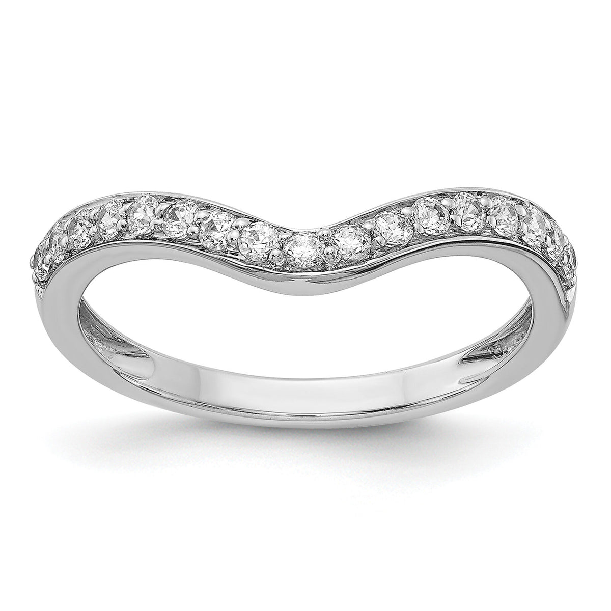 14k White Gold Diamond Ring Guard-RM4301