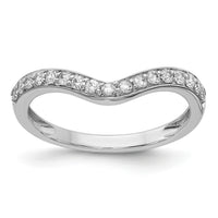 14k White Gold Diamond Ring Guard-RM4301