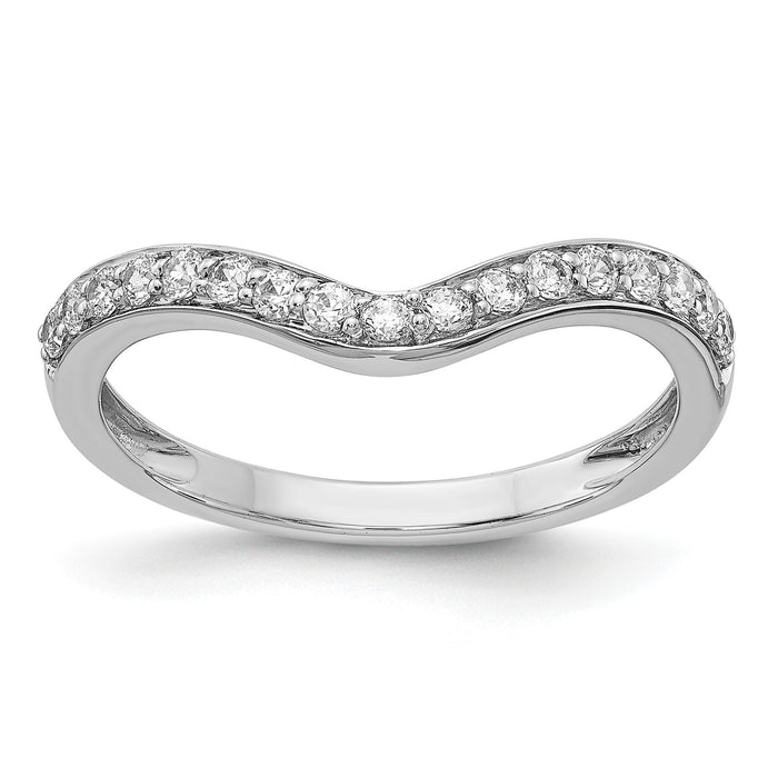 14k White Gold Diamond Ring Guard-RM4301