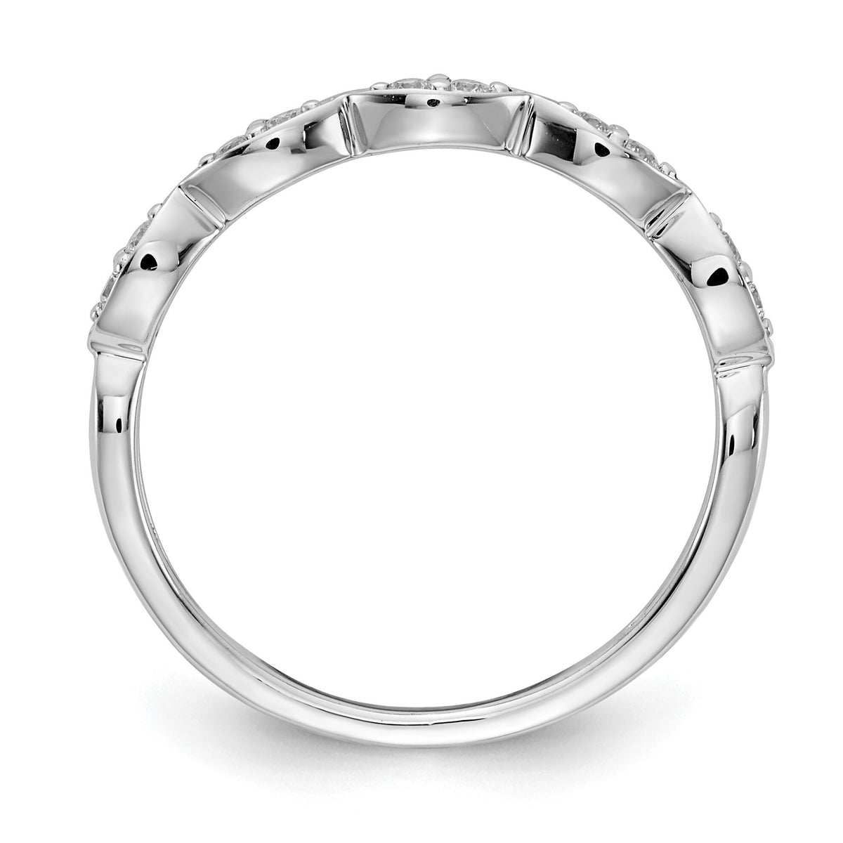 14k White Gold Fancy Diamond Band-RM4305
